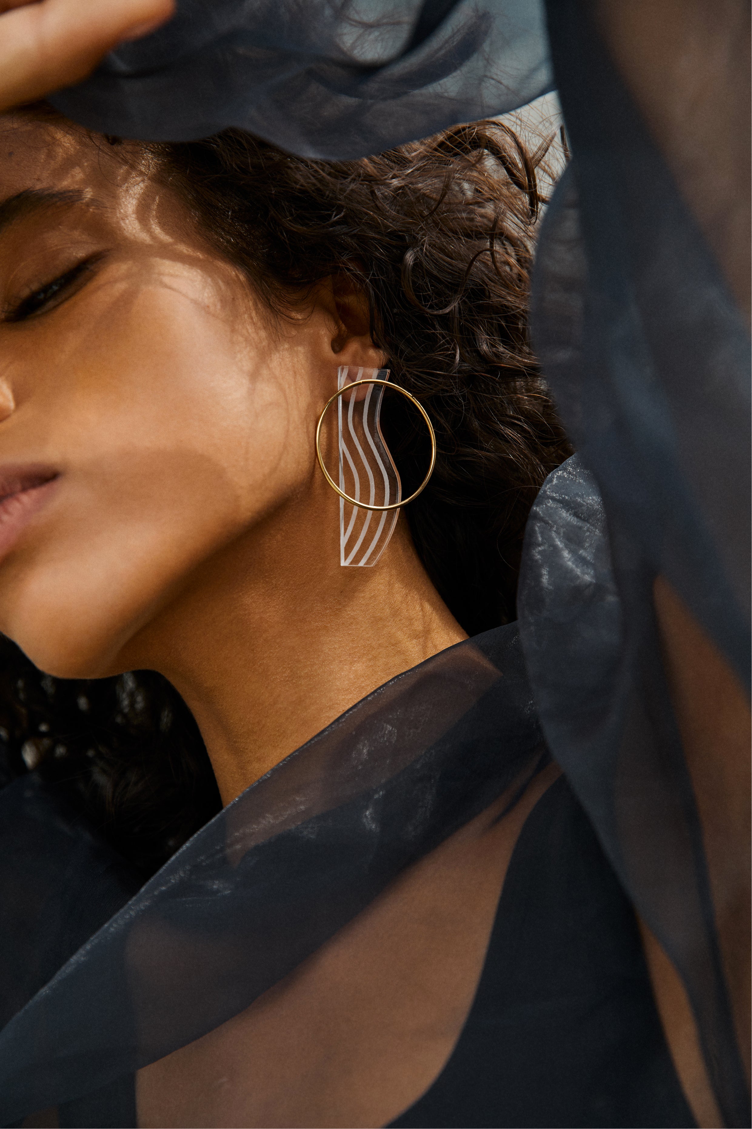 Boucle d'oreilles argentées