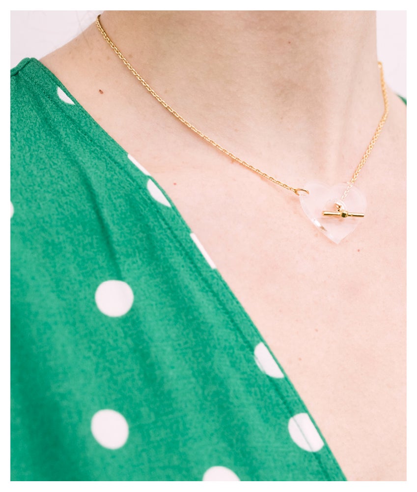 Le collier cœur recyclé